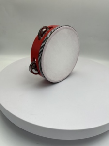6 Inch Custom Logo Tambourine Handheld Percussion <b>Drum</b> with Metal Jingles - Orff Musical Instrument for Kids & Adults FactoryOEM - Product Image 6