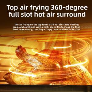 Four <span class=keywords><strong>électrique</strong></span> domestique carré moderne commercial de grande capacité de 22L-<span class=keywords><strong>Friteuse</strong></span> à air spéciale deux en un intégrée pour - Product Image 2