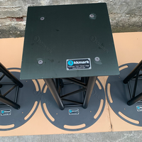 Kkmark – accessoires de treillis circulaire de nouveau design, plaques de base en acier pour les événements totem dj cabine de musique, structure d'éclairage