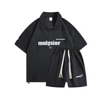 Ensemble de sport Penpace Garment d'été, short à demi-zip et manches courtes, streetwear imprimé pour jeunes, tenue de travail pour couple, deux pièces 100% nylon