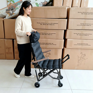 Silla de Ruedas Plegable Grande Personalizada para Fábrica, con Ruedas para Maleta, Aprobada para Avión, Soporta 150KG, para Discapacitados, Viajes a Centros Comerciales y Turismo - Product Image 4
