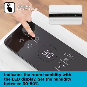 FUDA 30L Desiccant <b>Dehumidifier</b> R290 4-in-1 Functionality 24 Hour Timer 4 Litre Water Residential Use White - Product Image 3