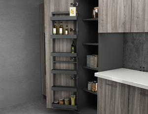 Modern Kitchen Cabinet Stainless <b>Storage</b> Steel 6-Tier <b>Wall</b> Mounted Organizer With <b>Baskets</b> <b>For</b> Corporate Office - Product Image 1