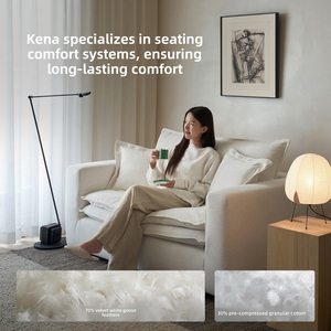 Sillón de Ocio <span class=keywords><strong>Kena</strong></span>/Mufeng de Estilo Moderno, Tapizado en Tela de Algodón y Lino, Desmontable y Lavable, Sofá de Dos Plazas de Alta Densidad para Salas de Estar - Product Image 2
