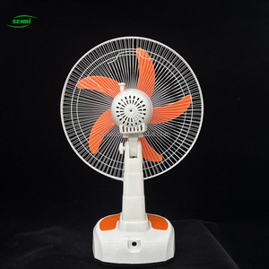 Ventilador de mesa con motor de cobre solar AC/DC de 12 pulgadas con USB y luz LED - Product Image 4