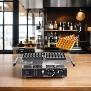 Máquina para hacer gofres belga comercial eléctrica rotativa <span class=keywords><strong>de</strong></span> gran venta, equipo antiadherente para aperitivos <span class=keywords><strong>de</strong></span> acero inoxidable para uso en restaurante doméstico - Product Image 6