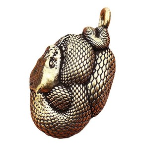 El nuevo accesorio de animalito miniatura de pitón de KI Tengqiao para el Año de la Serpiente es un éxito de ventas y un artículo de cobre envejecido. - Product Image 1