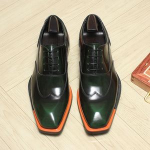 Nouvelle Arrivée Chaussures en Cuir Style Britannique pour Hommes - Chaussures d'Affaires en Cuir Véritable Doublées Cuir de Vache pour Gentlemen, Chaussures en Cuir Verni à Bout 3D - Product Image 4
