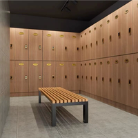 Casier de banque d'usine de piscine de gymnase multi-usages en bois haut de gamme personnalisé moderne avec portes verrouillables