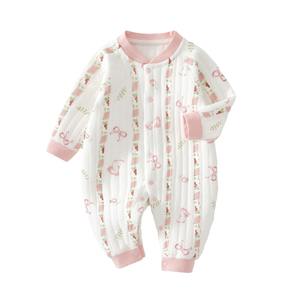 Tutina Unisex per Neonati Autunno Inverno in Cotone Leggero con Motivo Floreale Abbigliamento Primaverile e Autunnale - Product Image 5