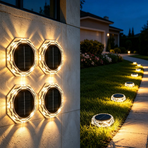 Luces Solares de Jardín con Textura de Cristal de Diamante, Lámparas de Pared para Exteriores, para Césped y Caminos - Product Image 1