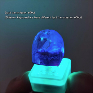 Keycaps en résine de boule d'algues marines personnalisées 1u pour clavier mécanique, keycaps artisanales Cherry MX, cadeau unique pour les joueurs - Product Image 4