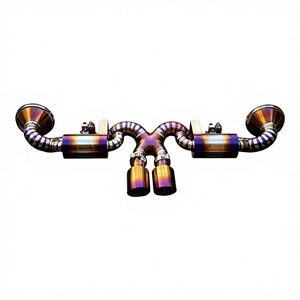 Vortex <b>Titanium</b> Valvetronic Exhaust fits Porsche 911 992 GT3 4.0L Performance Racing Muffler Burned Blue Upgrade Kit - Product Image 1