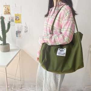 Sac fourre-tout en feutre non tissé rose, couleur unie, design minimaliste, ouverture supérieure, sac de shopping toutes saisons - Product Image 6