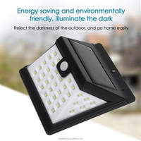 Lampe murale solaire LED avec détecteur de mouvement, lumière de sécurité extérieure étanche pour jardin, patio, cour, clôture, allée et véranda