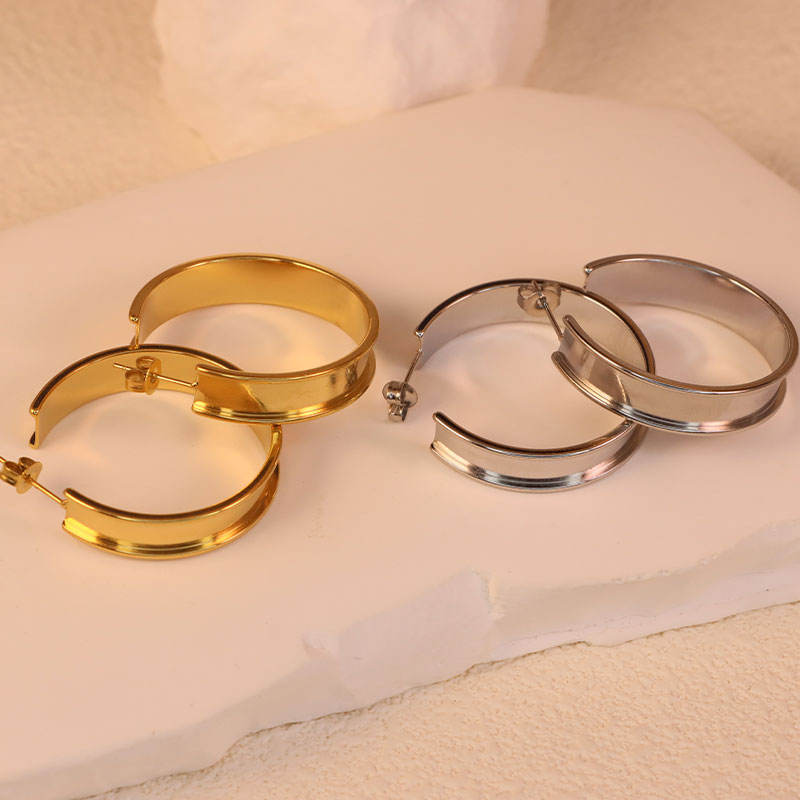 enamel stainless steel earrings