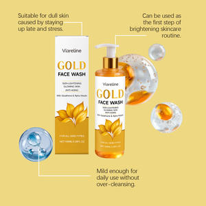 Limpiador hidratante dorado que limpia suavemente y ilumina la piel del rostro, limpiador hidratante y refrescante. - Product Image 2