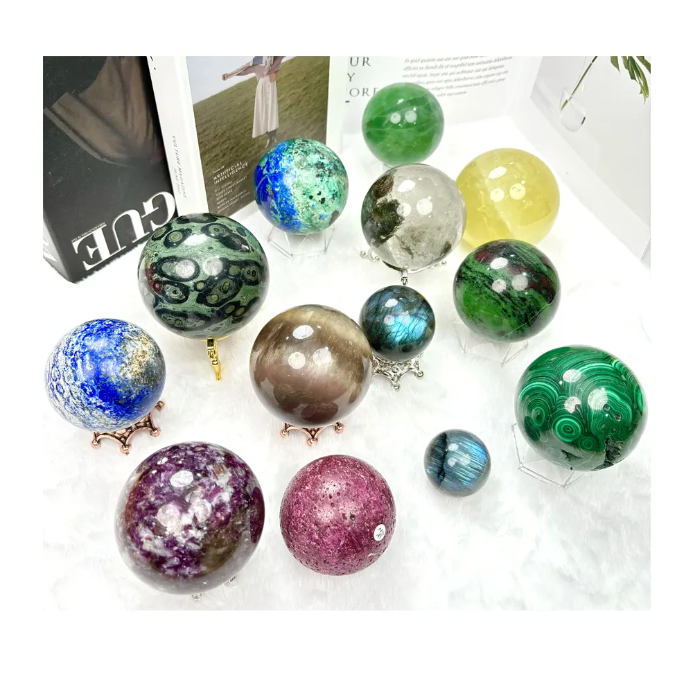 2024 modèles les plus chauds cristal artisanat cristaux pierres cristaux de guérison boules sphère avec vente en gros populaire