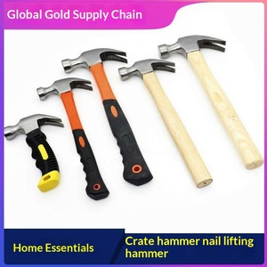 Marteau à griffes multifonctionnel pour la maison, manche en bois recouvert <span class=keywords><strong>de</strong></span> plastique, manche court, petite taille, tête en fer, extracteur <span class=keywords><strong>de</strong></span> clous manuel spécial - Product Image 2