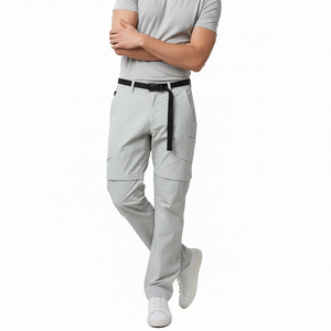 Cargo Pants Convertible to Shorts, Baggy Wide Leg <strong>Zip</strong>-<strong>Off</strong> Nylon <strong>Trousers</strong> for Men &amp; <strong>Women</strong>, Streetwear Detachable Bottoms - Product Image 2