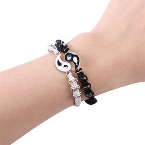 Tai Chi Yin Yang Couple <b>Bracelet</b> for Lover Handmade Woven Baided Rope <b>Adjustable</b> <b>Bracelets</b> Friendship Bangles Jewelry Gift - Product Image 3
