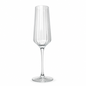 Flûte à <span class=keywords><strong>champagne</strong></span> en verre cannelé 260 mm, élégante verrerie pour réceptions et galas, faible MOQ, commande en gros, logo personnalisé - Product Image 2