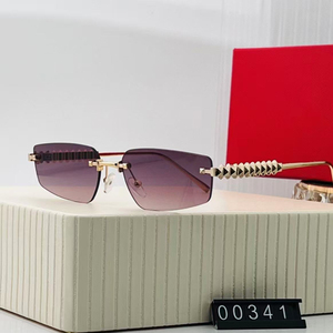 <span class=keywords><strong>2026</strong></span>年新作 高級デザイナーサングラス 小ぶりなリムレス ゴールドメタル合金眼鏡 ダイヤモンドカット ファッションサングラス - Product Image 6