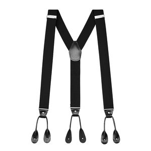 Correas de pantalón en forma de Y Cinturón <span class=keywords><strong>Clip</strong></span> ajustable Botón oculto <span class=keywords><strong>Tirantes</strong></span> de cuero <span class=keywords><strong>para</strong></span> fiesta de boda - Product Image 5