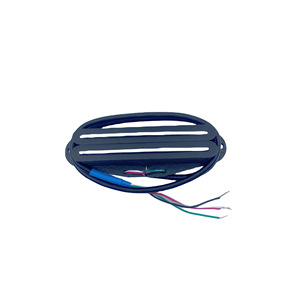 Mini <span class=keywords><strong>guitare</strong></span> électrique en acier et carton, petite, double piste, micro Alnico5, noire, portable et légère - Product Image 1