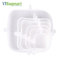 Bagmart Lot de 6 couvercles extensibles réutilisables en silicone pour gobelets de marque privée personnalisée