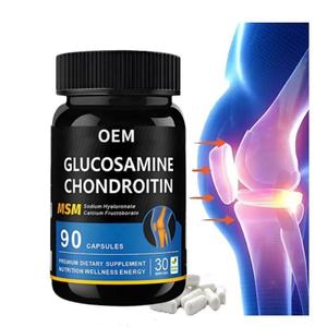 Suplemento para Articulaciones y Huesos con Glucosamina, Condroitina y MSM HCl OEM, 500 mg, 1500 mg, 800 MSM, Cápsulas de Glucosamina, Condroitina y Calcio - Product Image 1