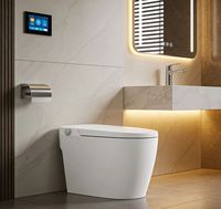 Siège de toilette intelligent non électronique Air Energy avec bidet, lavage féminin, fonction flash automatique, télécommande, S P Trap, pour hôtels en Asie du Sud-Est et en Afrique