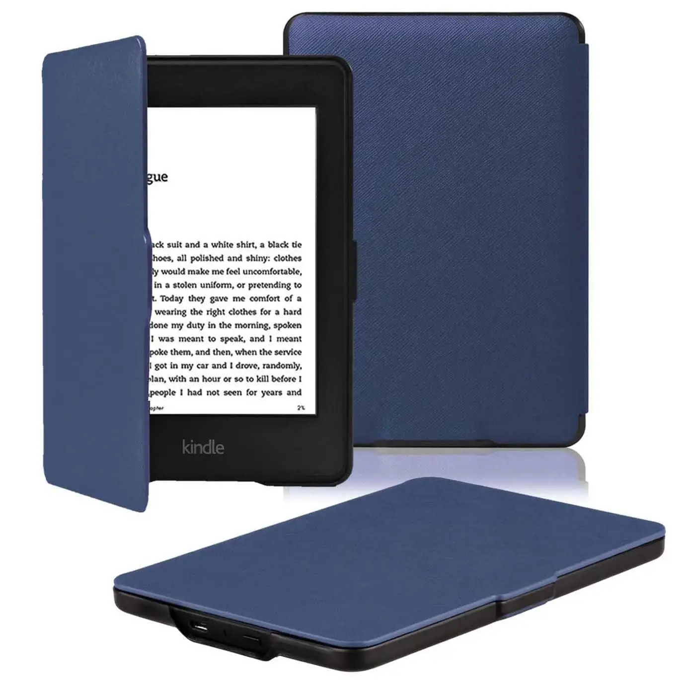 Cross Pattern PU Leather Case Slim Cover Hard Shell for Kindle Paperwhite 123 2012 2013 2015 6inch Ebook Pouch Cover