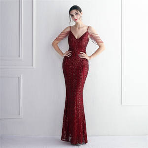 Nouvelle Arrivée 2026 – Robe de <span class=keywords><strong>Soirée</strong></span> Longue Ajustée à Bretelles Fines, Ornée de Perles Florales et de Paillettes, Idéale pour Galas et Dîners de Gala - Product Image 5