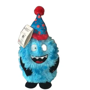 30cm promotional customized plush christmas battery-operated(electrical) walking blue ghost toy with sound