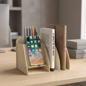 Multifunctional Paper Desk Organizer With <b>Phone</b> <b>Stand</b> And Book Holder Simple Office Storage For Promotional Activities - Product Image 2
