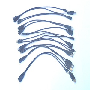 สายเคเบิลอะแดปเตอร์ USB 2.0 ไมโครยูเอสบี AM AF สำหรับแอนดรอยด์ตัวแยกการถ่ายโอนข้อมูล ตัวเชื่อมต่อพอร์ตคู่ ปลอกหุ้ม PVC สายทองแดงบริสุทธิ์ - Product Image 2