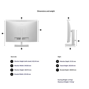 Nueva <span class=keywords><strong>Computadora</strong></span> Todo en Uno Dell <span class=keywords><strong>de</strong></span> 23.8 Pulgadas EC24260 Ultra5 325, Memoria <span class=keywords><strong>de</strong></span> 16G/32G, SSD <span class=keywords><strong>de</strong></span> 512G/1T, Alto Rendimiento para Oficina Comercial - Product Image 5