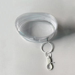   Borsa Cosmetica in PVC Impermeabile, Forma Ovale Carina, <span class=keywords><strong>Trasparente</strong></span>, <span class=keywords><strong>Porta</strong></span> <span class=keywords><strong>Trucchi</strong></span> e Caricabatterie, Facile da Trasportare in Viaggio - Product Image 3