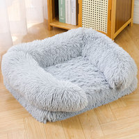 Coussin pour animaux de compagnie en peluche personnalisé, amovible, lavable, avec mousse à mémoire de forme, pour l'hiver, pour chat et chien, lit pour animaux de compagnie mignon en peluche