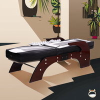 Cama de Masaje Térmica con Rodillos de Jade Quiroprácticos N5 Premium de Corea, Cama de Masaje con Infrarrojos Lejanos para Terapia de Columna Vertebral