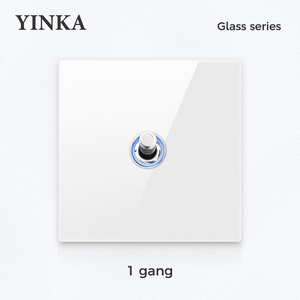 YINKA-Interruptor de palanca de vidrio para uso doméstico, interruptor de pared eléctrico de 1 o 2 vías, 10A ~ 250V, con garantía de buena calidad, 3 grupos - Product Image 2