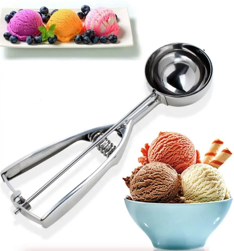 Kitchen Cookie Scoop Set Stainless Steel Melon Ice Cream Scoop kitchen ice cream spoon