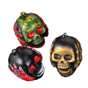 Authentique fait à la main style aztèque fantôme aux yeux de sang esprit de la mort sifflet accessoire d'instrument de musique d'halloween - Product Image 1