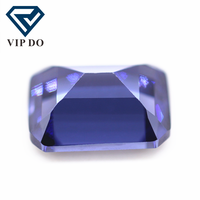 Wuzhou usine prix 3*5-10*14mm étape cut octagon forme L-tanzanite/tanzanite cubique zircone gemmes synthétique émeraude CZ pierre