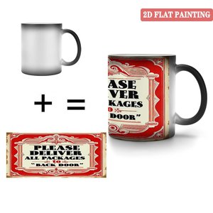 <b>Ceramic</b> <b>Mug</b> Frosted Black 11oz Heat Activated Color Changing Custom Cup - Product Image 4