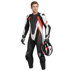 Últimos Diseños de Chaquetas de Motociclismo para Hombre, Ropa de Carreras de Autos, Chaqueta de Cuero Genuino para Motocross, Resistente al Viento, Estampada, Personalizada, Bordado 3D, Anti-UV - Product Image 1