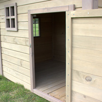 Chenil extérieur en bois massif imperméable à la pluie intérieur petit moyen grand chien maison avec fermeture à bouton caractéristique respirante pour cour