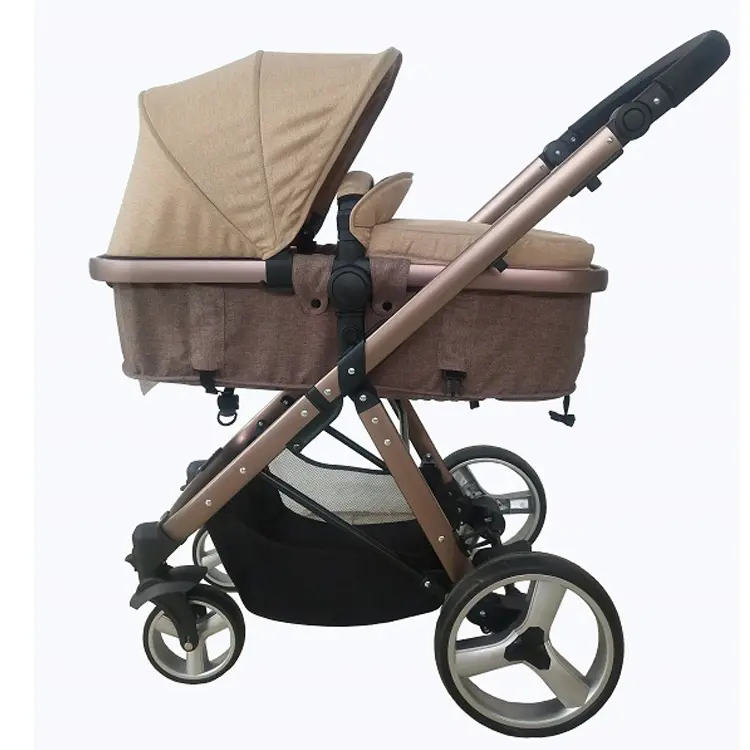 Infant Pram Baby Stroller Multi-Functional 3 in 1 Baby Pushchair for Newborn and Toddler Easy Folding Baby Combo Travel Stroller