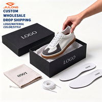 Sneakers décontractées pour hommes de style rétro de luxe en cuir de vache véritable, Zapatillas De Cuero pour la vente en gros, logo personnalisé, dropshipping, chaussures pour hommes